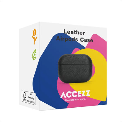 Accezz Echt Leren Case voor de Apple AirPods 1 / 2 - Cognac