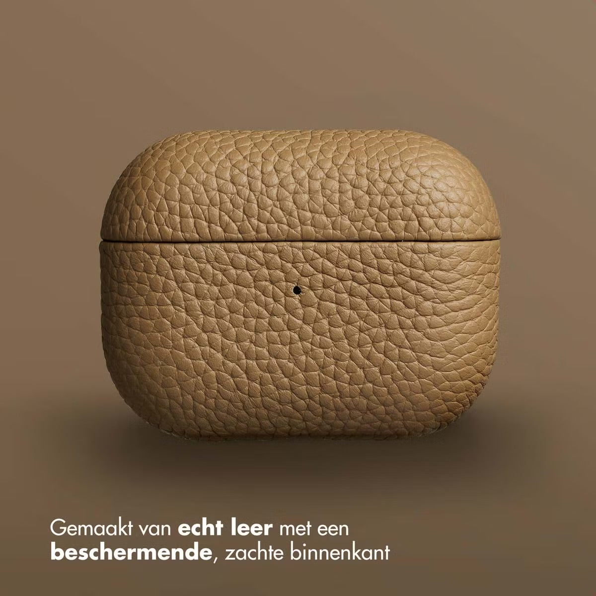 Accezz Echt Leren Case voor de Apple AirPods Pro 2 - Taupe