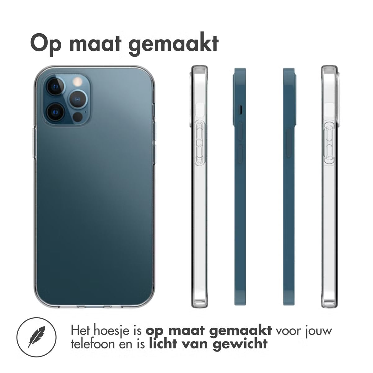 Accezz Clear Backcover voor de Apple iPhone 12 (Pro) - Transparant