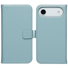 Selencia Echt Leren Bookcase voor de Apple iPhone Air - Air Blue