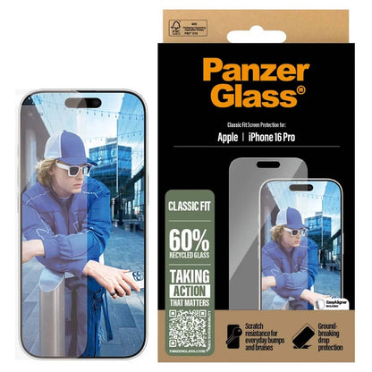 PanzerGlass Anti-Bacterial Screenprotector voor de Apple iPhone 16 Pro