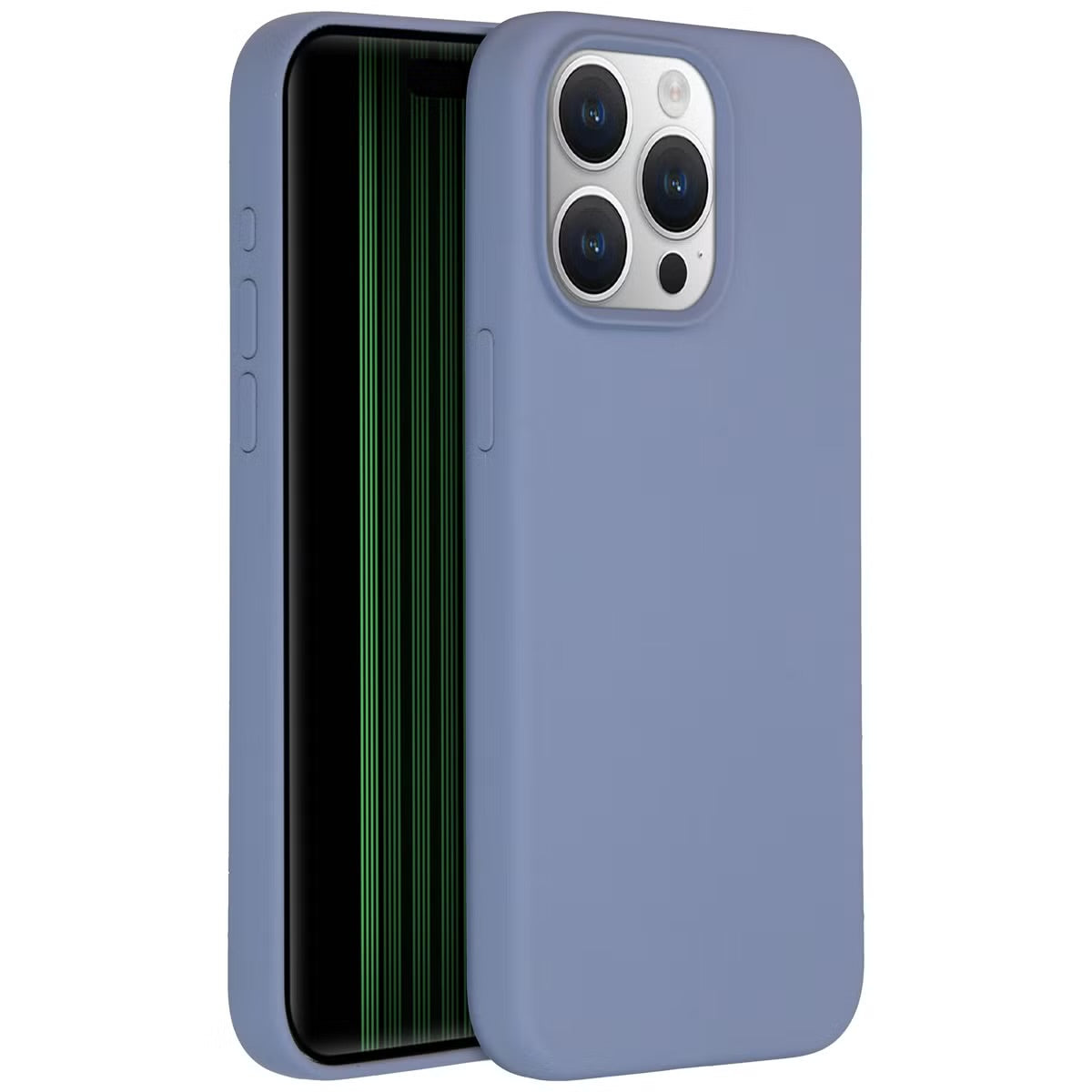 Accezz Liquid Silicone Backcover met MagSafe voor de Apple iPhone 15 Pro Max - Lavender Grey