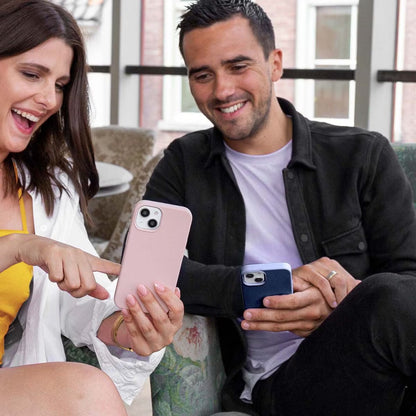 Accezz Liquid Silicone Backcover met MagSafe voor de iPhone 13 Mini - Donkerblauw