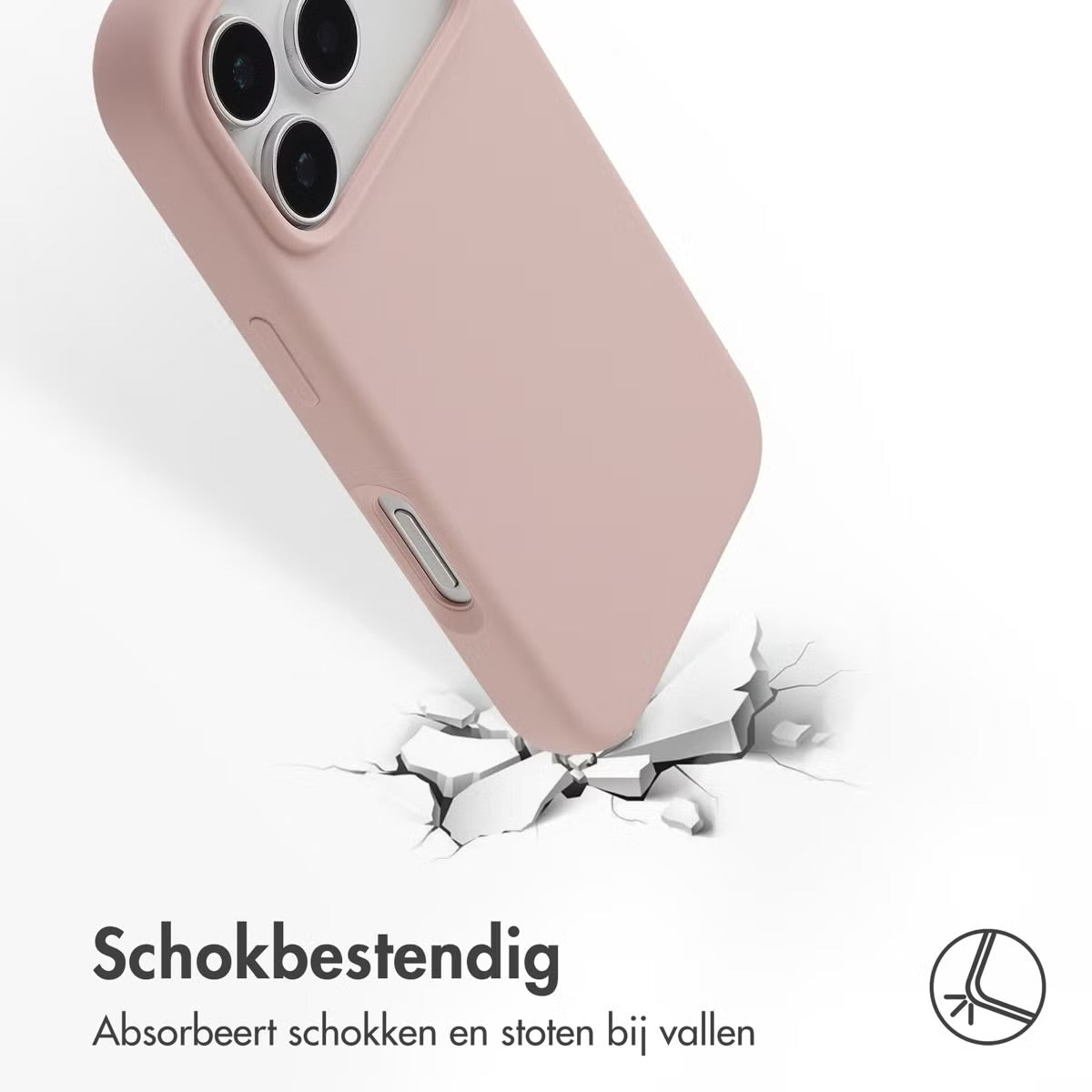 Accezz Liquid Silicone Backcover met MagSafe voor de Apple iPhone 17 Pro - Roze
