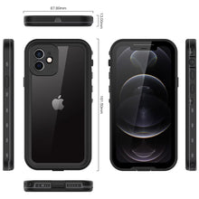 Redpepper Dot Plus Waterproof Backcover voor de Apple iPhone 12 - Zwart