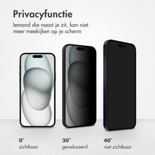 Accezz Gehard Glas Privacy Screenprotector voor de Apple iPhone 14 Pro / 15 / 16