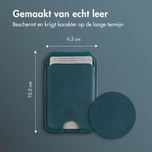 Accezz Vintage Leather MagSafe Kaarthouder met Standaard - Smokey Green