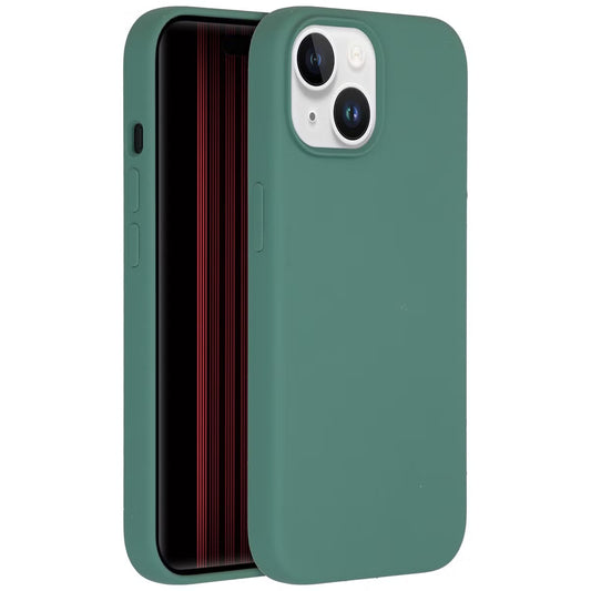 Accezz Liquid Silicone Backcover met MagSafe voor de Apple iPhone 15 - Donkergroen