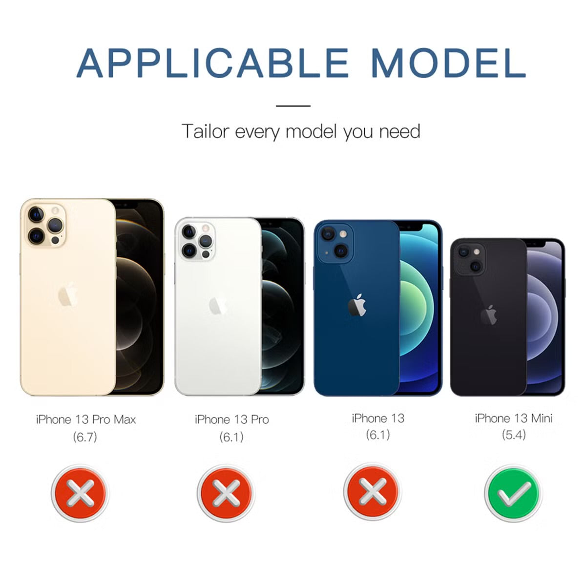 Redpepper Dot Plus Waterproof Backcover voor de Apple iPhone 13 Mini - Zwart