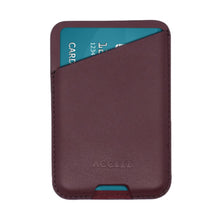 Accezz Leather Cardholder MagSafe - Kaarthouder met MagSafe - Heath Purple