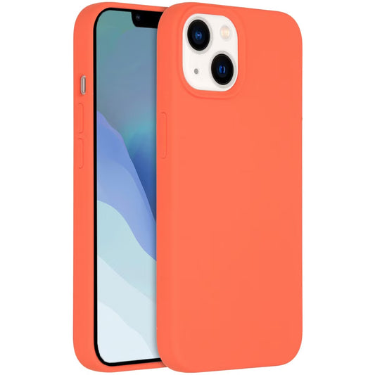 Accezz Liquid Silicone Backcover met MagSafe voor de Apple iPhone 14 - Nectarine
