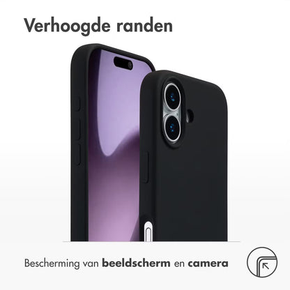 Accezz Liquid Silicone Backcover met MagSafe voor de Apple iPhone 17 - Zwart