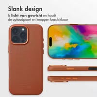 Accezz MagSafe Leather Backcover voor de Apple iPhone 16 Pro Max - Sienna Brown