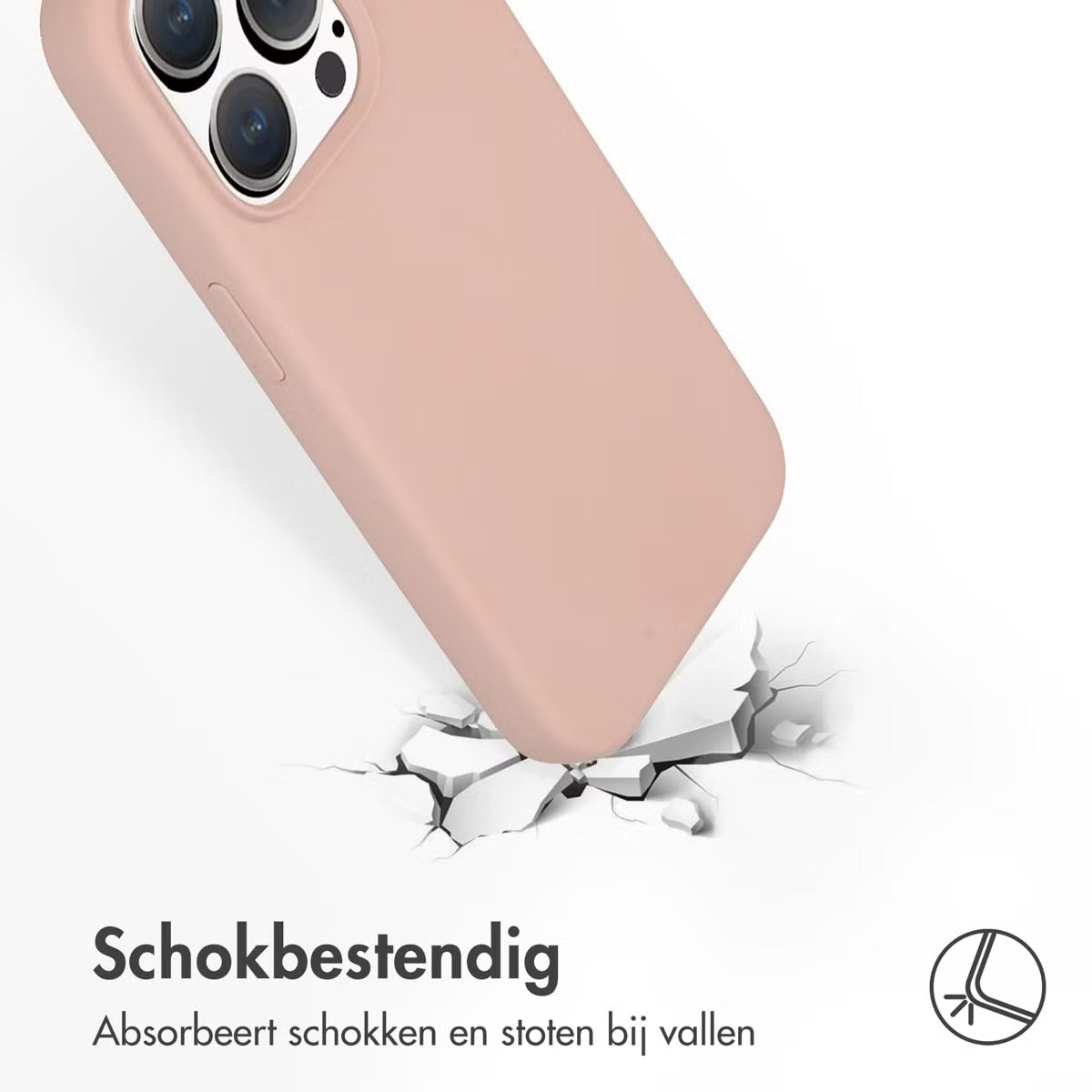 Accezz Liquid Silicone Backcover met MagSafe voor de Apple iPhone 15 Pro - Roze