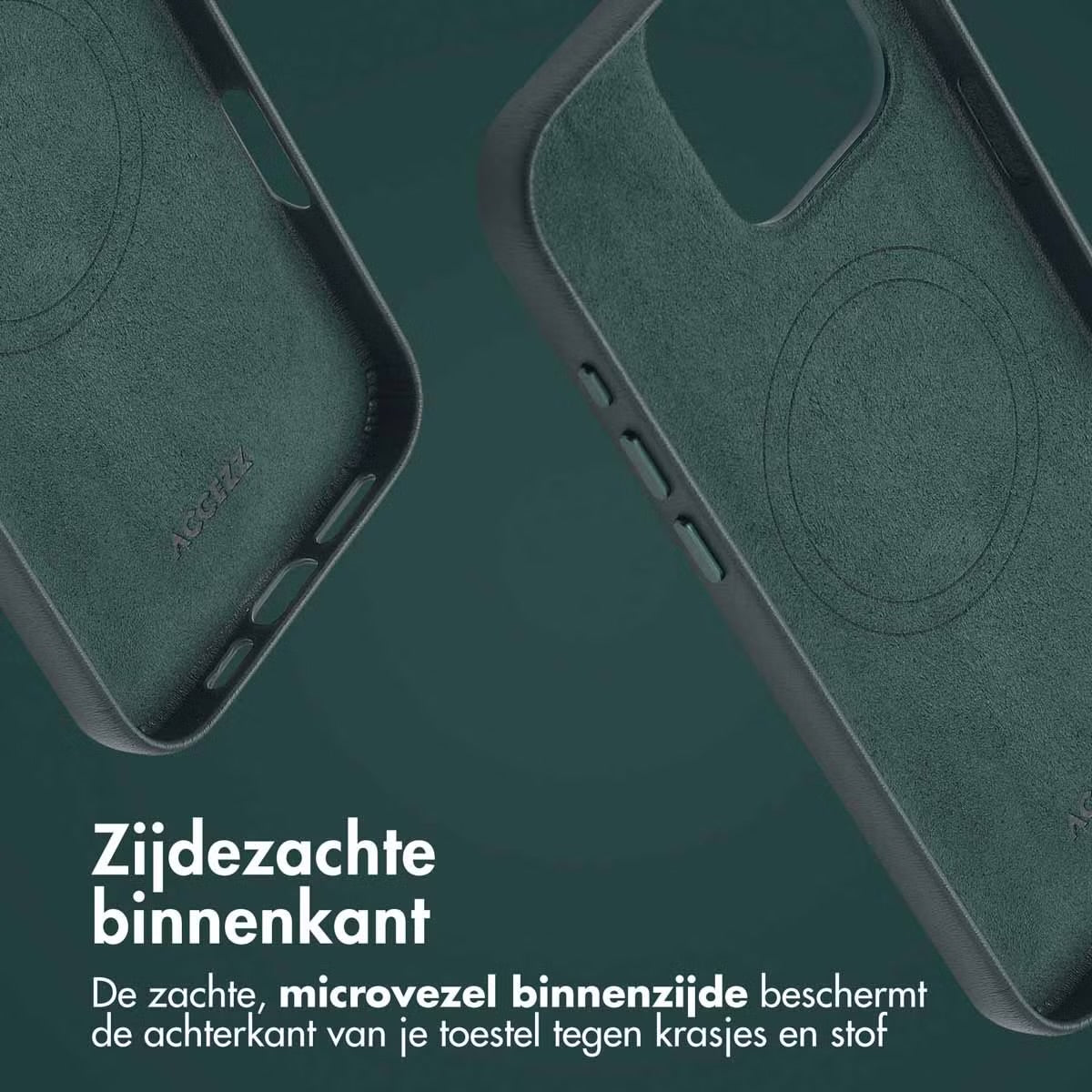 Accezz MagSafe Leather Backcover voor de Apple iPhone 16 Pro Max - Cedar Green