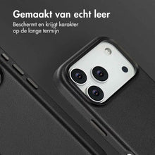 Accezz MagSafe Leather Backcover voor de Apple iPhone 17 Pro - Onyx Black