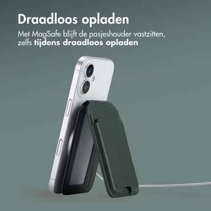 Accezz Leren Wallet met standaard voor MagSafe - Cedar Green