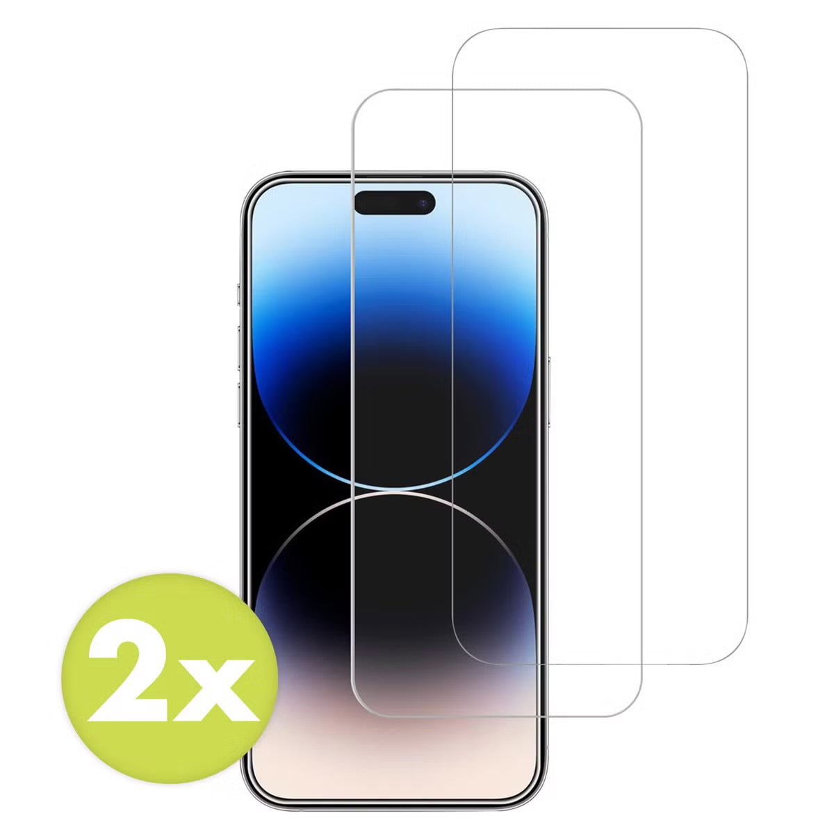 Accezz Gehard Glas Screenprotector 2-pack voor de Apple iPhone 15 / 15 Pro / 16