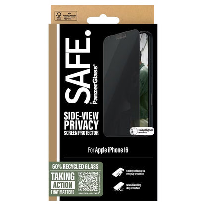 SAFE by PanzerGlass Privacy Screenprotector Ultra Wide Fit met applicator voor de Apple iPhone 16