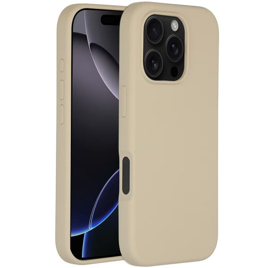 Accezz Liquid Silicone Backcover met MagSafe voor de Apple iPhone 16 Pro - Stone