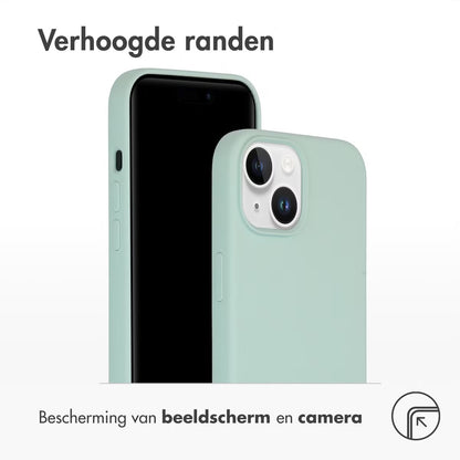 Accezz Liquid Silicone Backcover voor de Apple iPhone 15 - Sky Blue