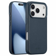 Accezz MagSafe Leather Backcover voor de Apple iPhone 17 Pro - Nightfall Blue