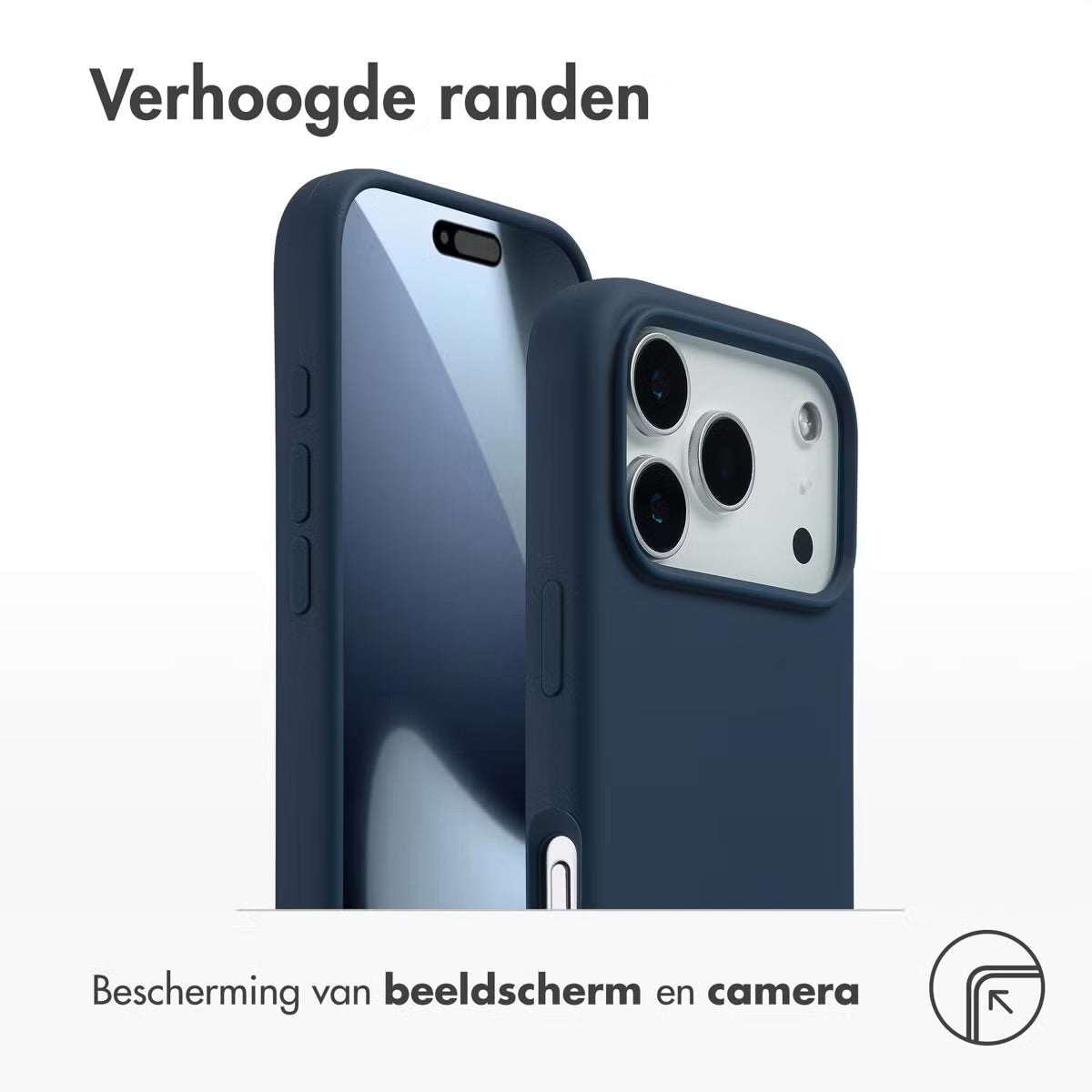 Accezz Liquid Silicone Backcover met MagSafe voor de Apple iPhone 17 Pro - Donkerblauw