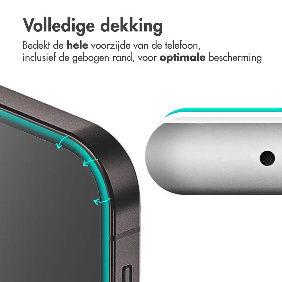 Accezz Gehard Glas Full Cover Screenprotector voor de Apple iPhone 16 Pro