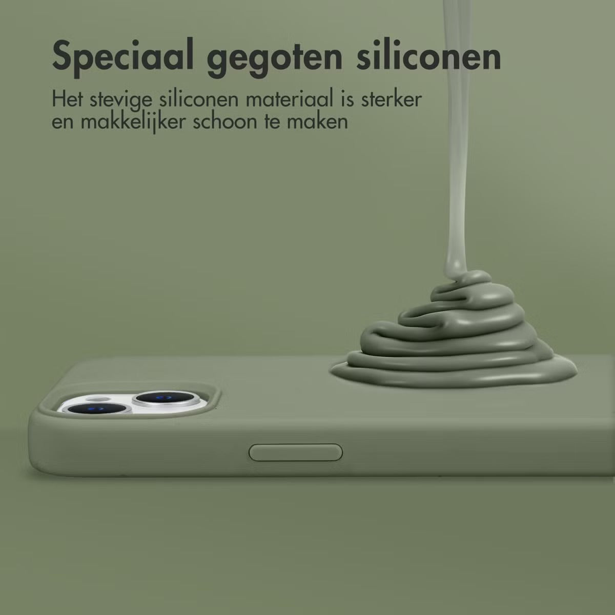 Accezz Liquid Silicone Backcover met MagSafe voor de Apple iPhone 14 - Cooper Green
