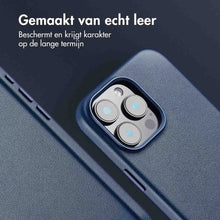 Accezz MagSafe Leather Backcover voor de Apple iPhone 16 Pro Max - Nightfall Blue