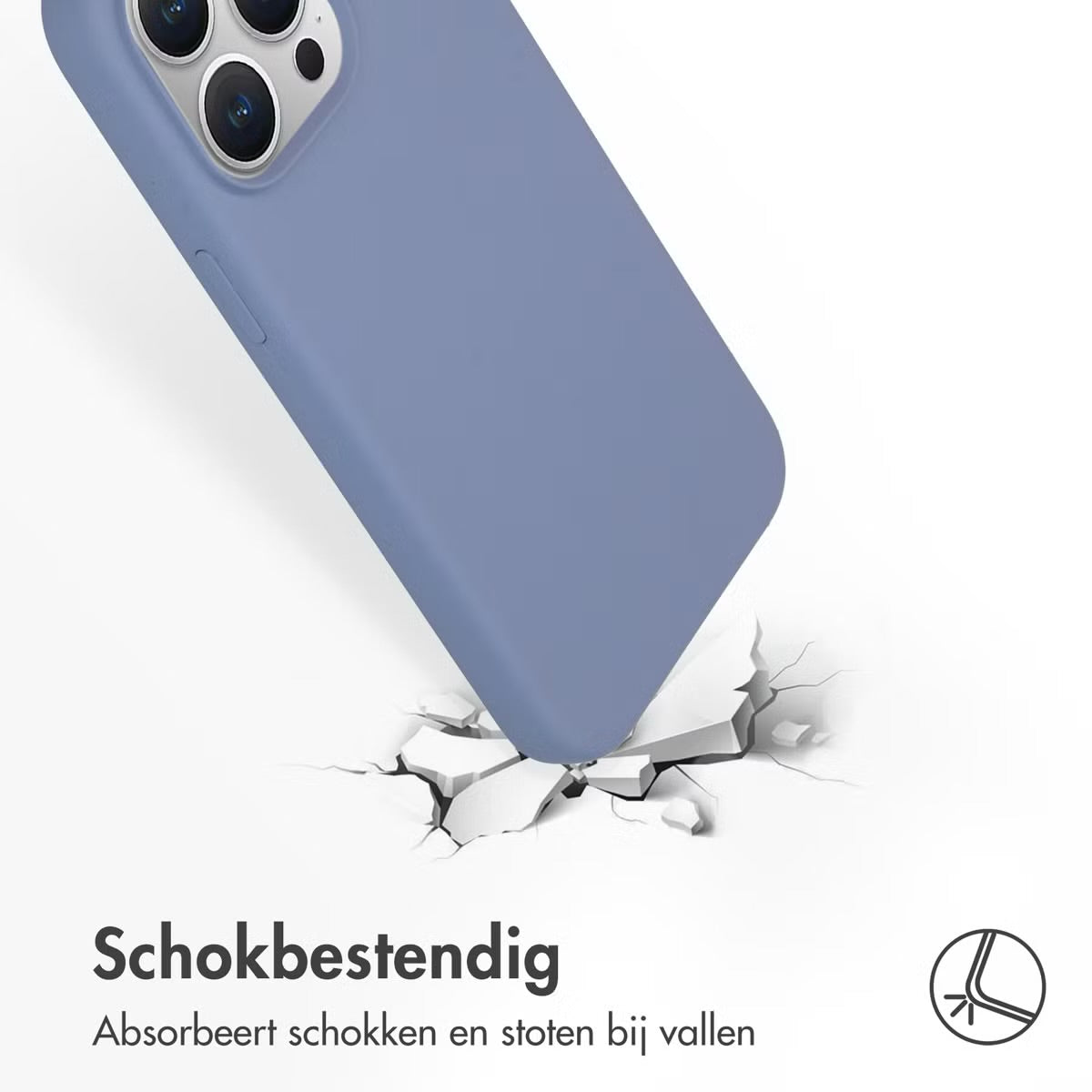 Accezz Liquid Silicone Backcover met MagSafe voor de Apple iPhone 15 Pro Max - Lavender Grey