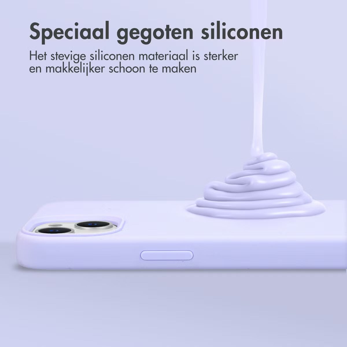 Accezz Liquid Silicone Backcover voor de iPhone 13 Mini - Paars