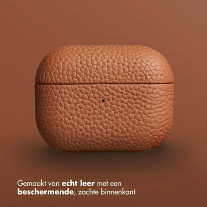 Accezz Echt Leren Case voor de Apple AirPods Pro 2 - Cognac