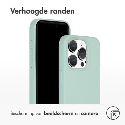 Accezz Liquid Silicone Backcover met MagSafe voor de Apple iPhone 15 Pro - Sky Blue