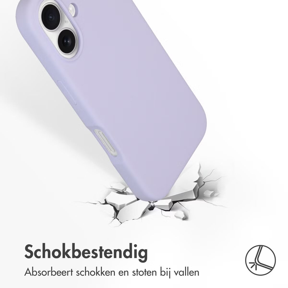 Accezz Liquid Silicone Backcover met MagSafe voor de Apple iPhone 16 - Paars