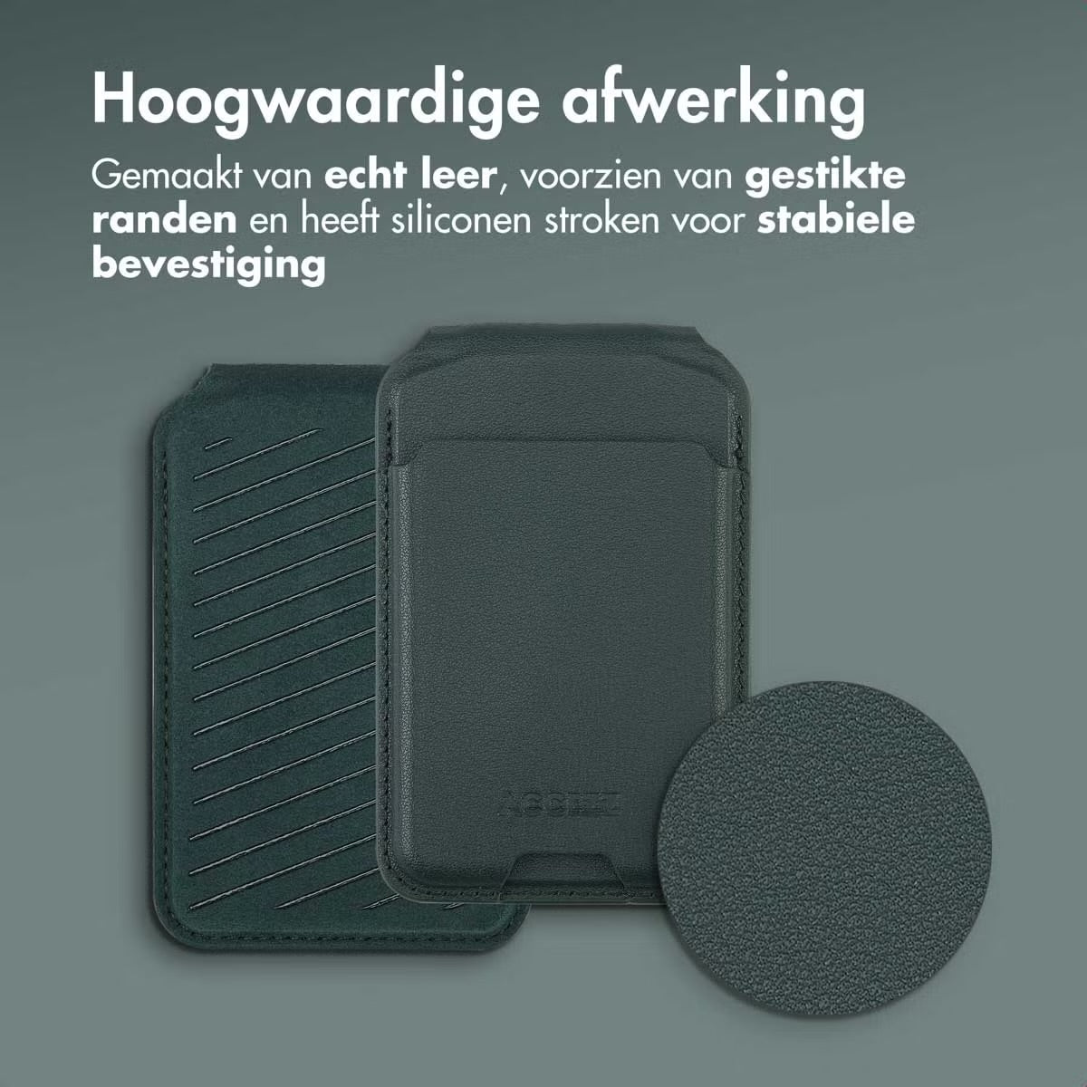 Accezz Leren Wallet met standaard voor MagSafe - Cedar Green