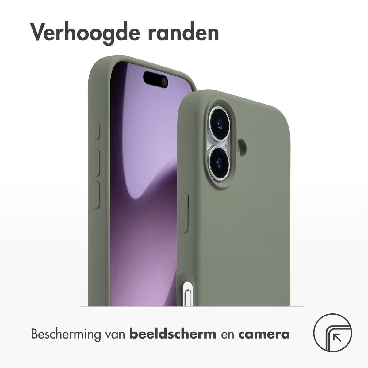 Accezz Liquid Silicone Backcover met MagSafe voor de Apple iPhone 17 - Cooper Green