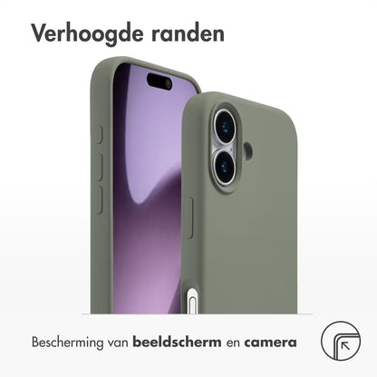 Accezz Liquid Silicone Backcover met MagSafe voor de Apple iPhone 17 - Cooper Green
