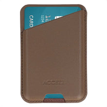 Accezz Magnetische Leren Kaarthouder - Geschikt voor Apple Find My - Coffee Brown
