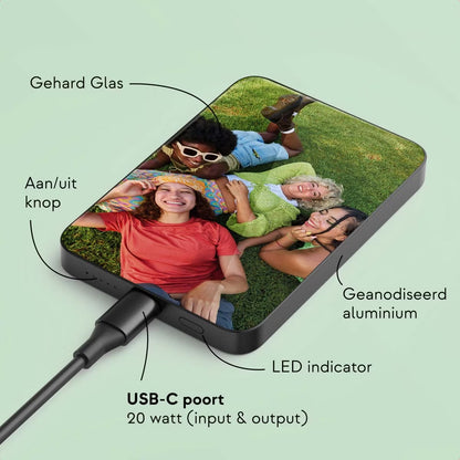 Ontwerp je eigen MagSafe Powerbank 5000 mAh - Black