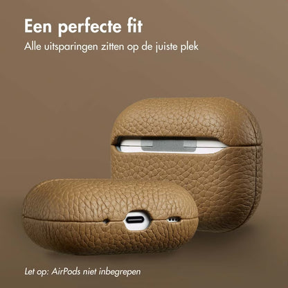 Accezz Echt Leren Case voor de Apple AirPods Pro 2 - Taupe