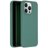 Accezz Liquid Silicone Backcover met MagSafe voor de Apple iPhone 15 Pro Max - Donkergroen