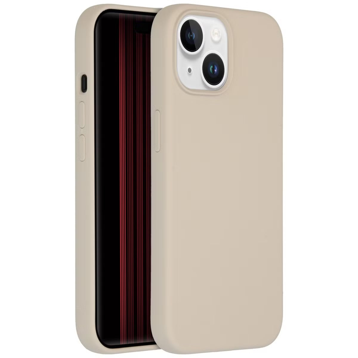 Accezz Liquid Silicone Backcover voor de Apple iPhone 15 - Stone
