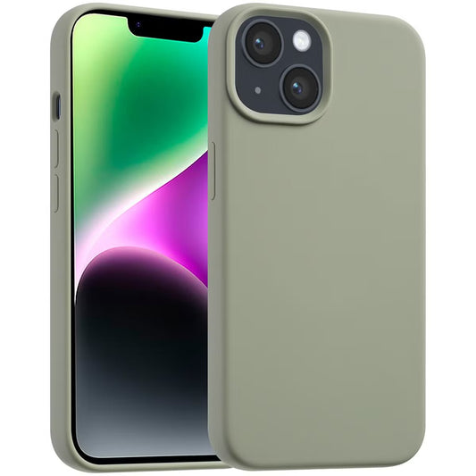 Accezz Liquid Silicone Backcover met MagSafe voor de Apple iPhone 14 - Cooper Green