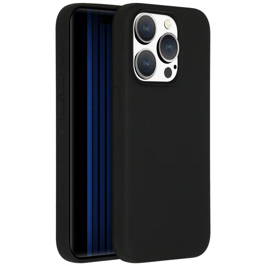 Accezz Liquid Silicone Backcover met MagSafe voor de Apple iPhone 15 Pro - Zwart