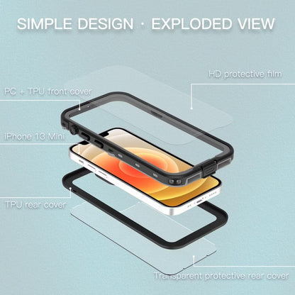 Redpepper Dot Plus Waterproof Backcover voor de Apple iPhone 13 Mini - Zwart