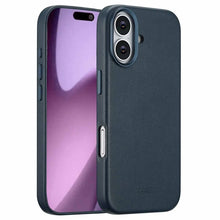 Accezz MagSafe Leather Backcover voor de Apple iPhone 17 - Nightfall Blue