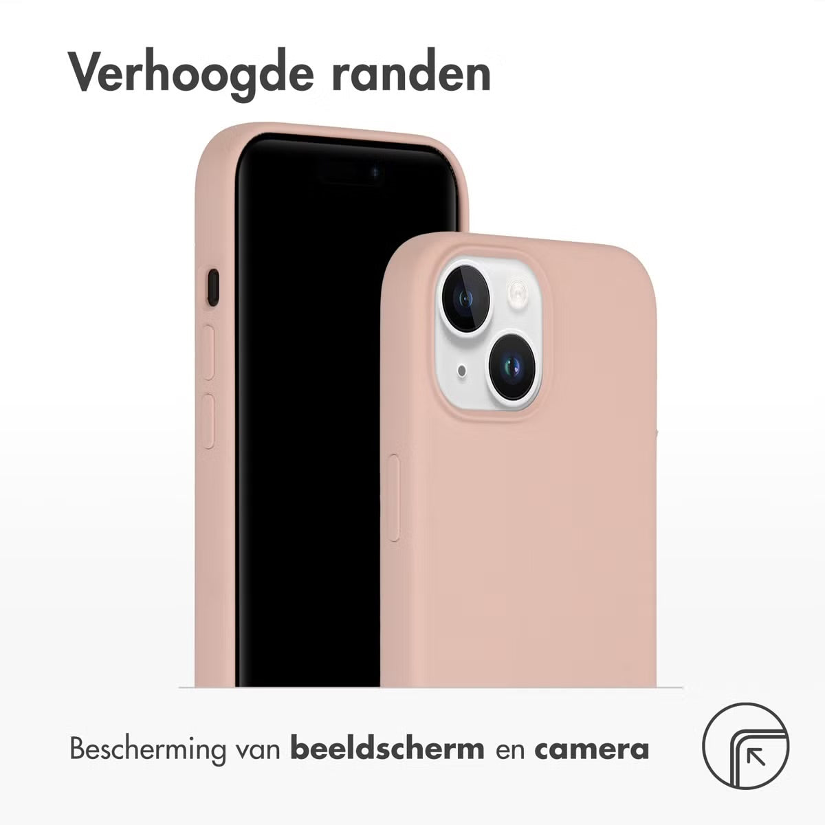 Accezz Liquid Silicone Backcover met MagSafe voor de Apple iPhone 15 - Roze