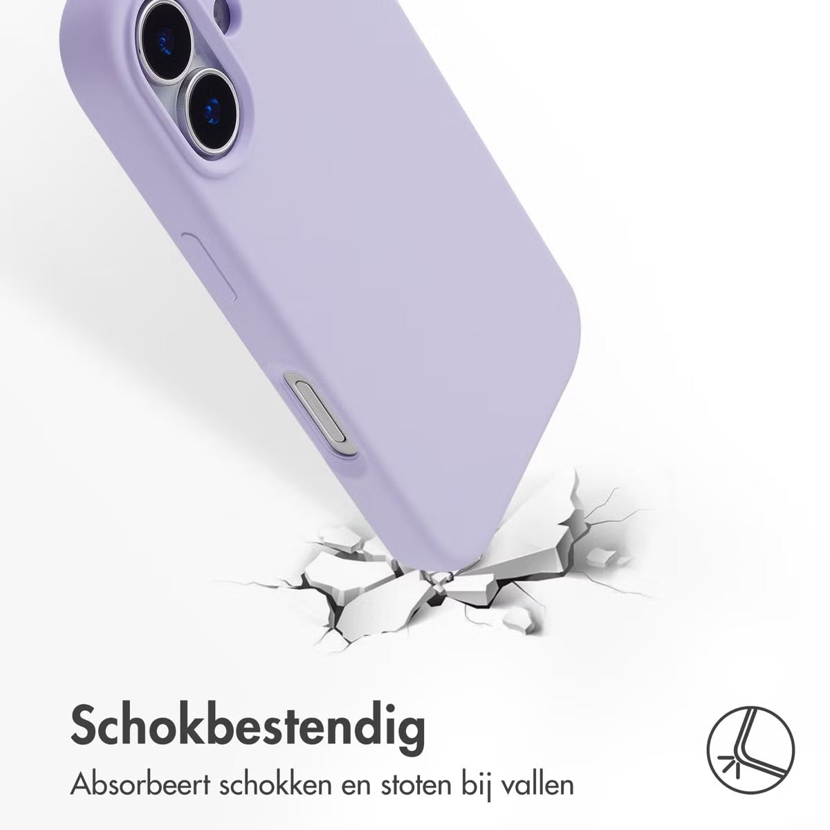 Accezz Liquid Silicone Backcover met MagSafe voor de Apple iPhone 17 - Paars