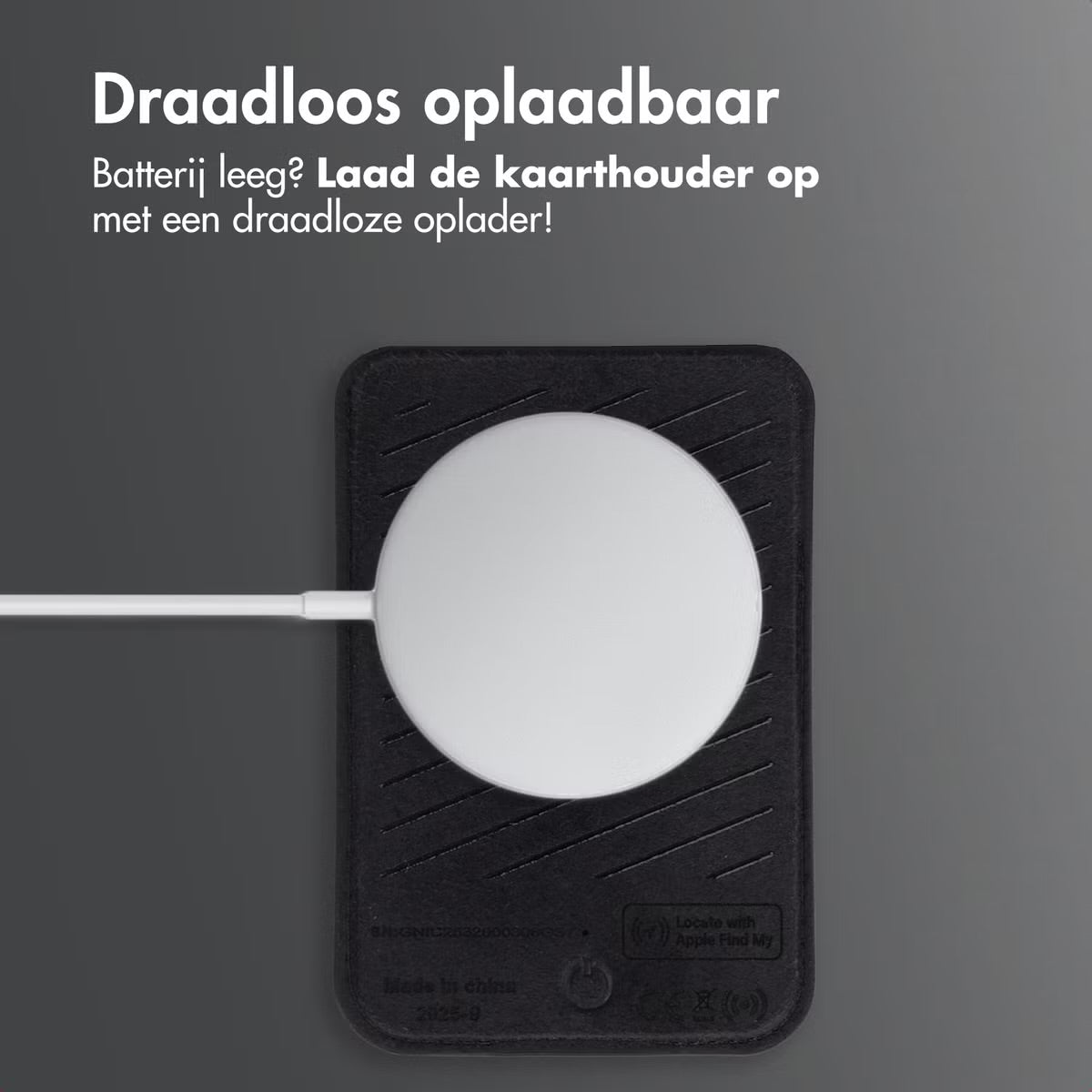 Accezz Magnetische Leren Kaarthouder - Geschikt voor Apple Find My - Onyx Black